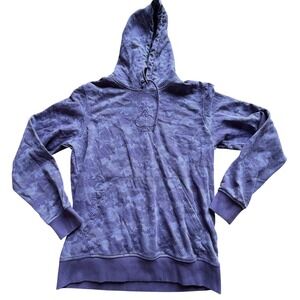 Pins & Aces‎ Golf Hoodie Unisex Small Purple Spade Logo Pullover Cotton Blend